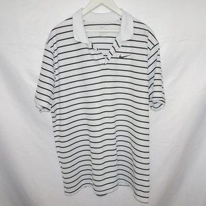 Nike Dri Fit White Stripe Polo Tshirt